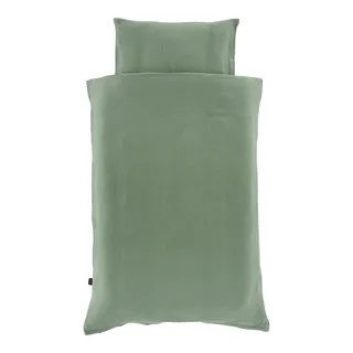 Bettwäsche Baumwollmusselin 40x60 / 100x135 cm van Träumeland in Groen – productfoto 1 van 3