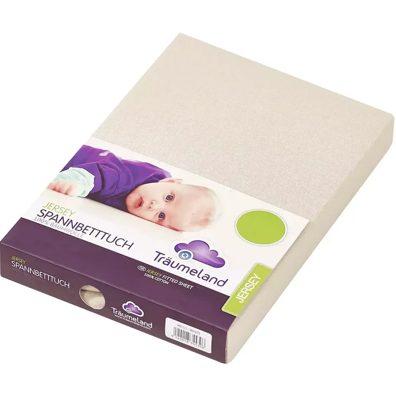 Hoeslaken voor Babybed 60x120cm / 70x140cm - Jersey/Beige von Träumeland – Produktfoto