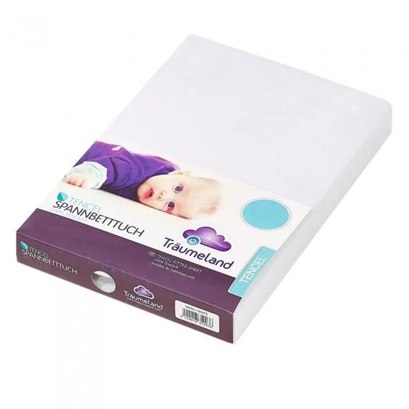 Hoeslaken voor Wieg 40x90cm - Tencel/Wit de Träumeland – photo produit