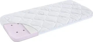 Kaltschaummatratze Beistellbett Brise Light Chicco next 2 me, abgerundete Ecken, 50x83 cm, Träumeland, 6 cm hoch, Matratze, Allergiker geeignet (Hausstauballergiker) fra Träumeland i Hvid – produktbillede 1 af 2