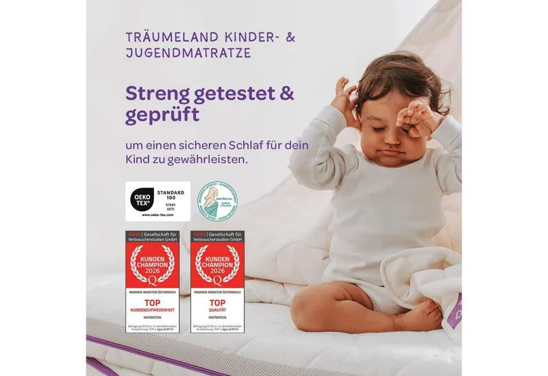 Kindermatratze Matratze Brise 60x120 cm, Träumeland van Träumeland – productfoto 2 van 2
