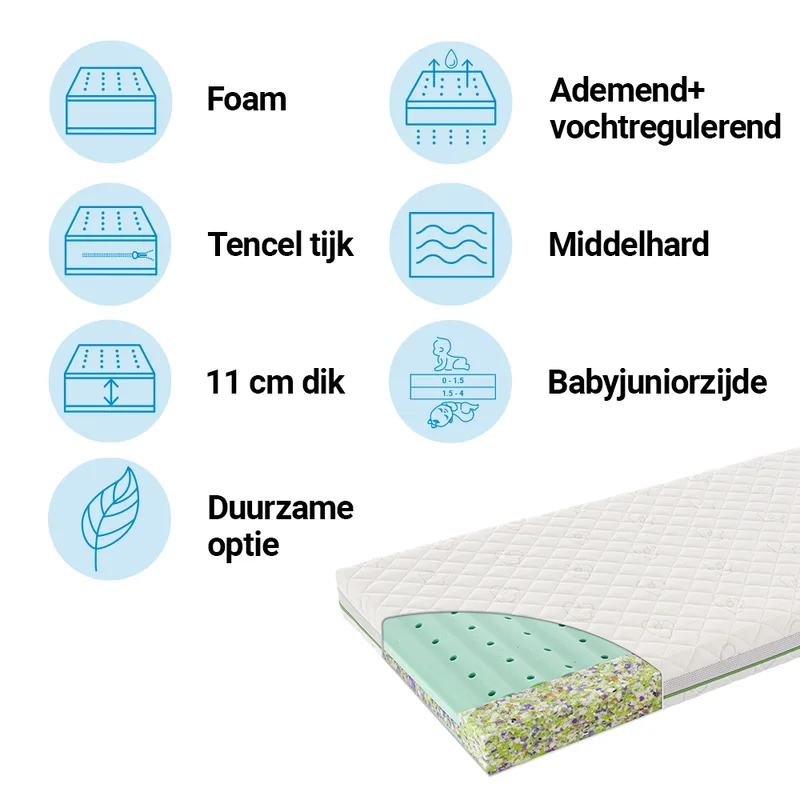 Matras ledikant Träumeland 70x140 Wind van Träumeland – productfoto 1 van 4