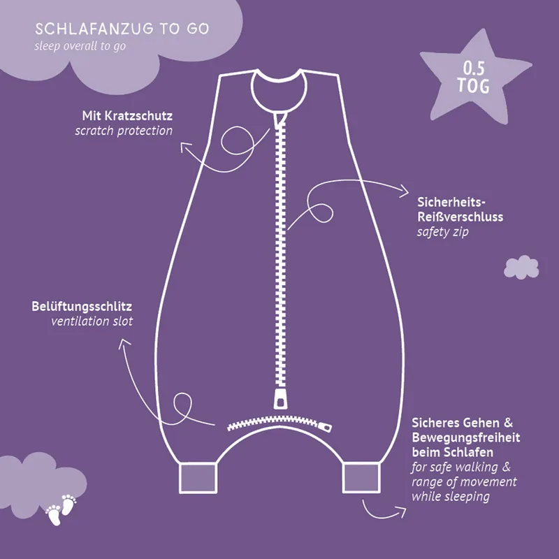 Sommer-Sleepoverall Light TO GO 0.5 TOG by Träumeland in Green – product photo 3 of 3