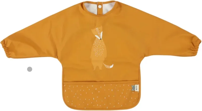 Afwasbare slab met mouwen - Mr. Fox - Slab voor kinderen - 100% Recycled Polyester - Eenvoudig schoon - Oranje van Trixie in Mr. Fox – productfoto