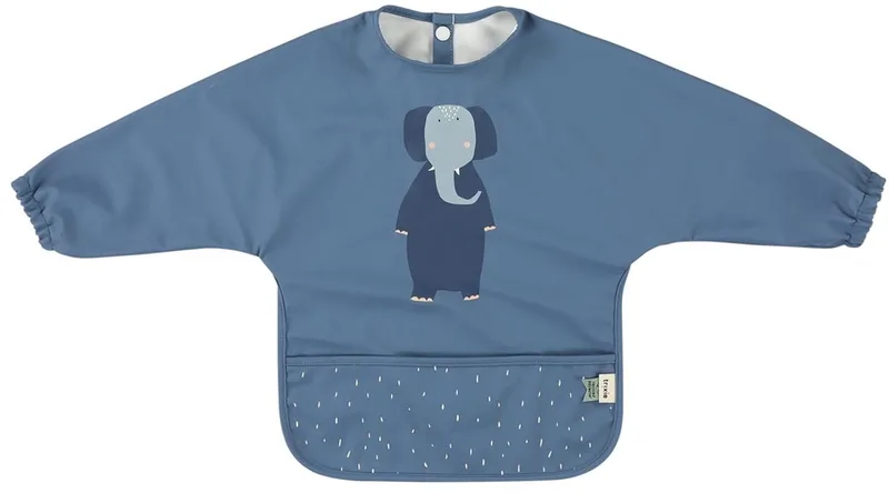 Afwasbare slab met mouwen - Mrs. Elephant - Slab voor kinderen - 100% Recycled Polyester - Eenvoudig schoon - Blauw by Trixie in Mr. Elephant – product photo