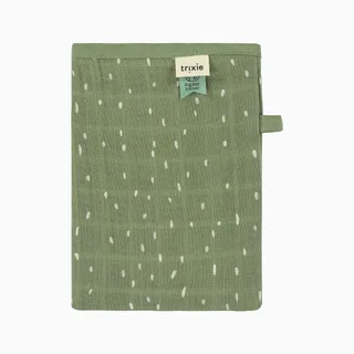baby washandjes 3-pack - zachte tetra Daring Dino. van Trixie in Groen – productfoto 3 van 4