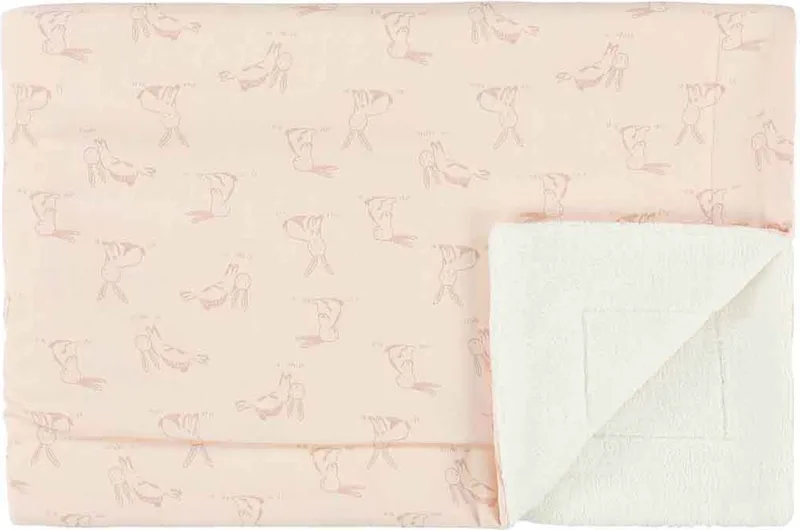 babydeken fleece 75x100cm Rosy Rabbit - roze knuffeldeken. by Trixie in Multicolour – product photo