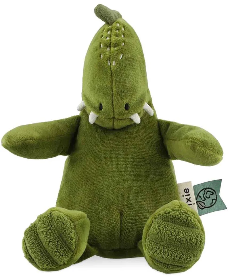 Babyknuffel Mr. Dino - Zachte Knuffel voor Baby's en Peuters - Eerste Knuffelvriendje by Trixie in Green – product photo