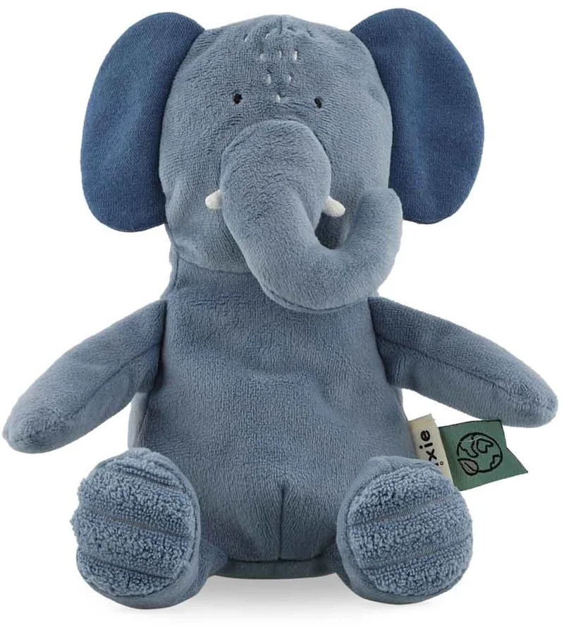 Babyknuffel Mrs. Elephant - Zachte Knuffel voor Baby's en Peuters - Eerste Knuffelvriendje van Trixie in Blauw – productfoto