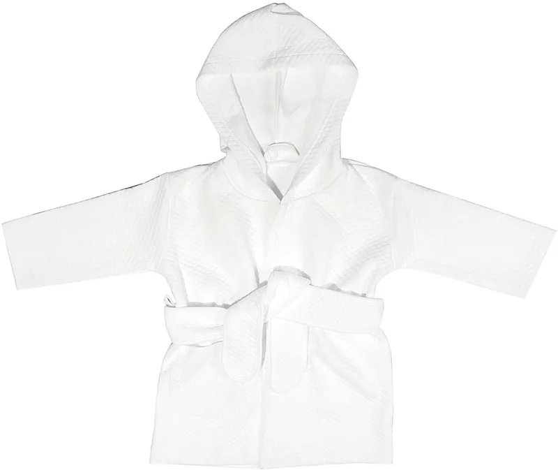 Badjas Diamond White Junior Katoen Maat 5-6 Jaar de Trixie en Blanc – photo produit