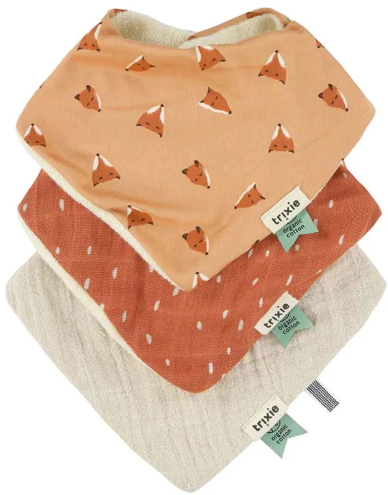 Bandana slab 3-pack mix - Fierce Fox van Trixie in Meerkleurig – productfoto