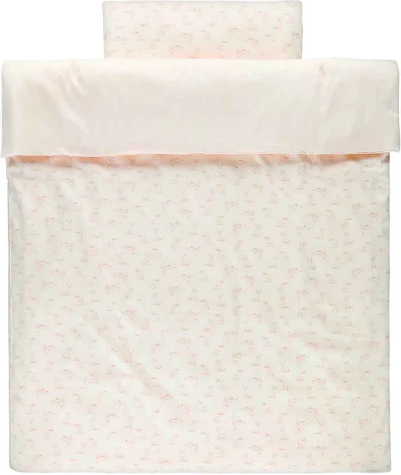 dekbedovertrek ledikant multicolor - babytextiel Rosy Rabbit. van Trixie in Meerkleurig – productfoto