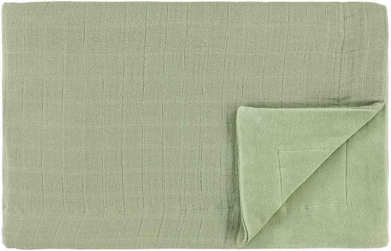 deken babytextiel 75x100cm groen Bliss Sage - multifunctioneel. van Trixie in Meerkleurig – productfoto