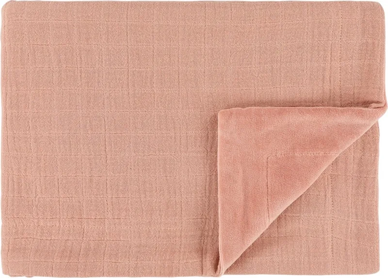 fleece deken babydeken 75x100 cm Bliss Coral katoen. by Trixie in Pink – product photo