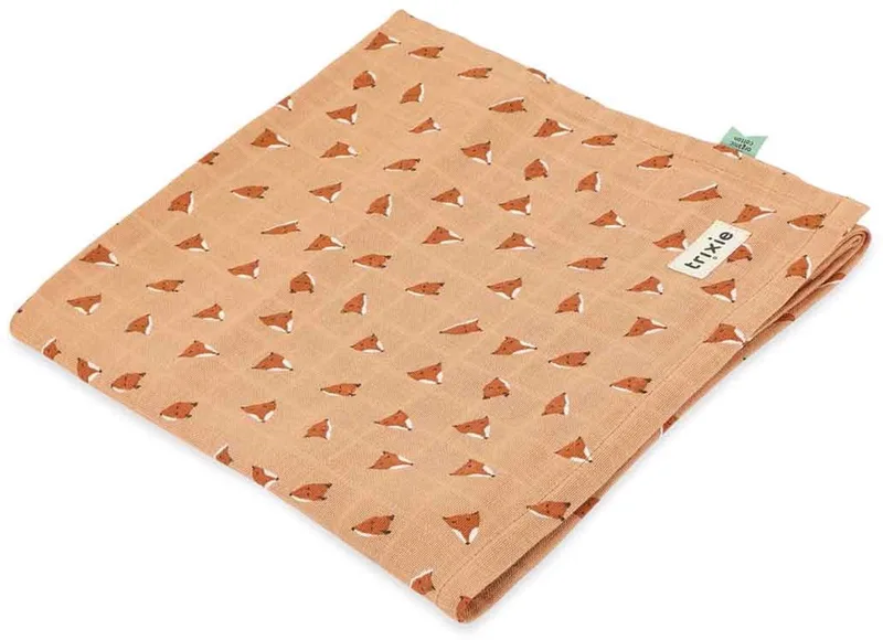 hydrofiele doek babytextiel 110x110cm - Fierce Fox oranje. by Trixie in Multicolour – product photo
