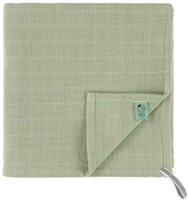 hydrofiele doek babytextiel 110x110cm groen Bliss Sage. van Trixie in Meerkleurig – productfoto