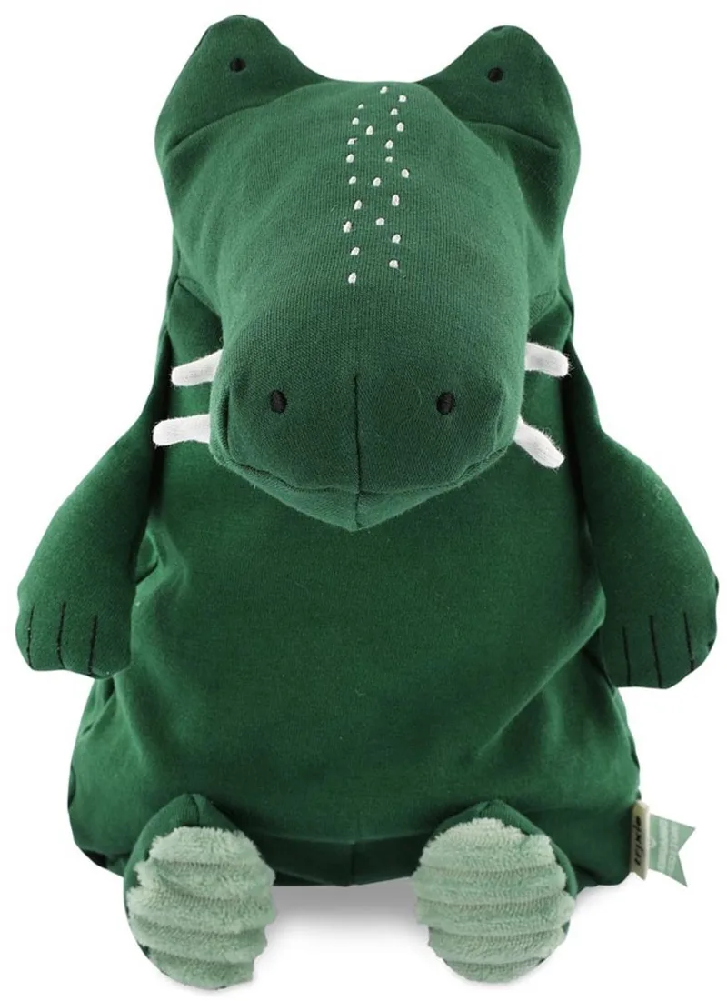 Knuffel - Mr. Crocodile - Dieren Pluche - Krokodil - Eerste knuffel voor Baby - 100% biologisch katoen - Groot van Trixie in Groen – productfoto