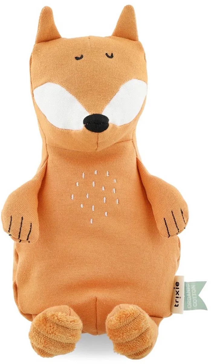 Knuffel - Mr. Fox - Dieren Pluche - Vos - Eerste knuffel voor Baby - 100% biologisch katoen - Klein by Trixie in Orange – product photo