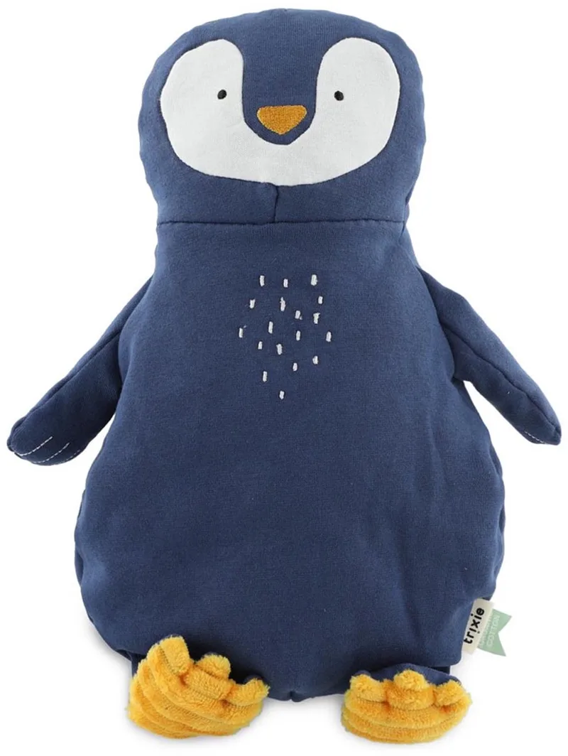 Knuffel - Mr. Penguin - Dieren Pluche - Pinguin - Eerste knuffel voor Baby - 100% biologisch katoen - Groot by Trixie in Blue – product photo