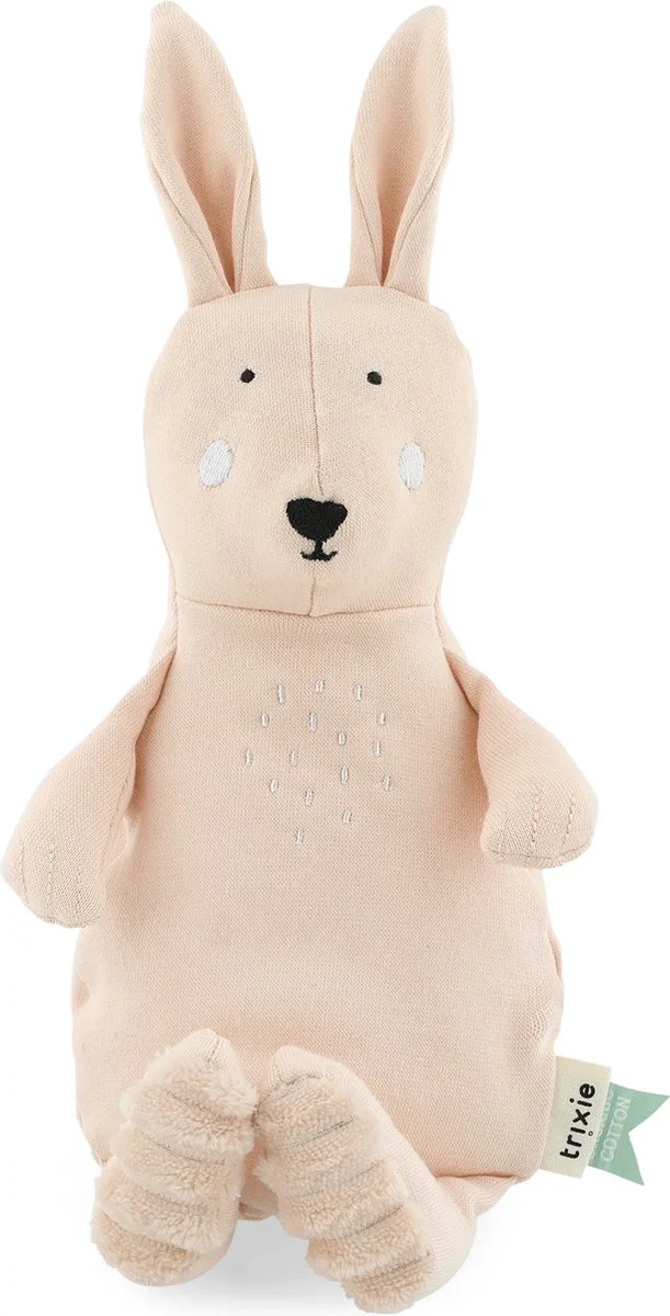 Knuffel - Mrs. Rabbit - Dieren Pluche - Konijn - Eerste knuffel voor Baby - 100% biologisch katoen - Klein de Trixie en Rose – photo produit