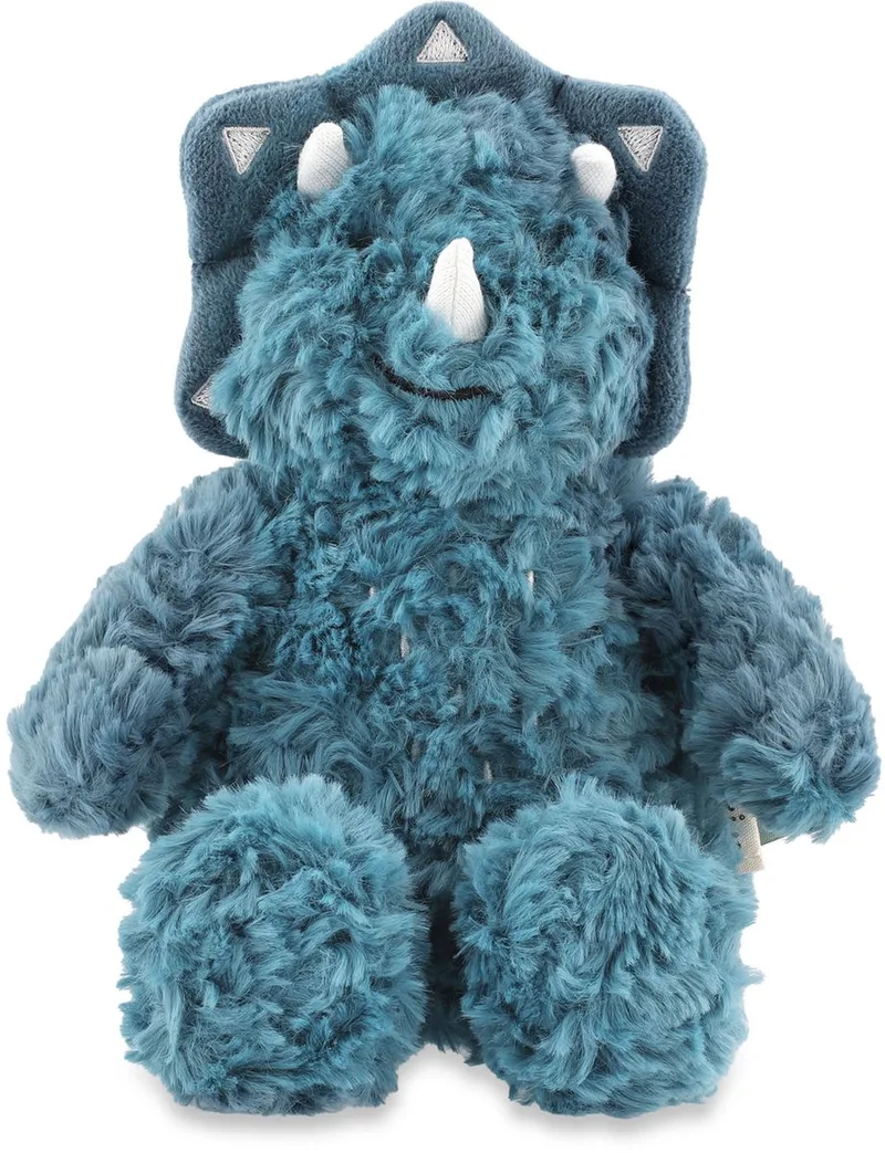 Knuffeldier Baby Mr. Triceratops – Zachte Knuffel van Gerecycleerde Materialen – 18 cm de Trixie en Bleu – photo produit