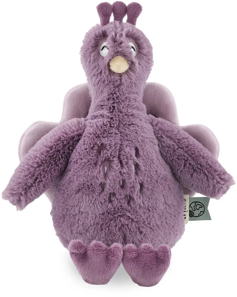 Knuffeldier Baby Mrs. Peacock – Zachte Knuffel van Gerecycleerde Materialen – 18 cm de Trixie en Violet – photo produit