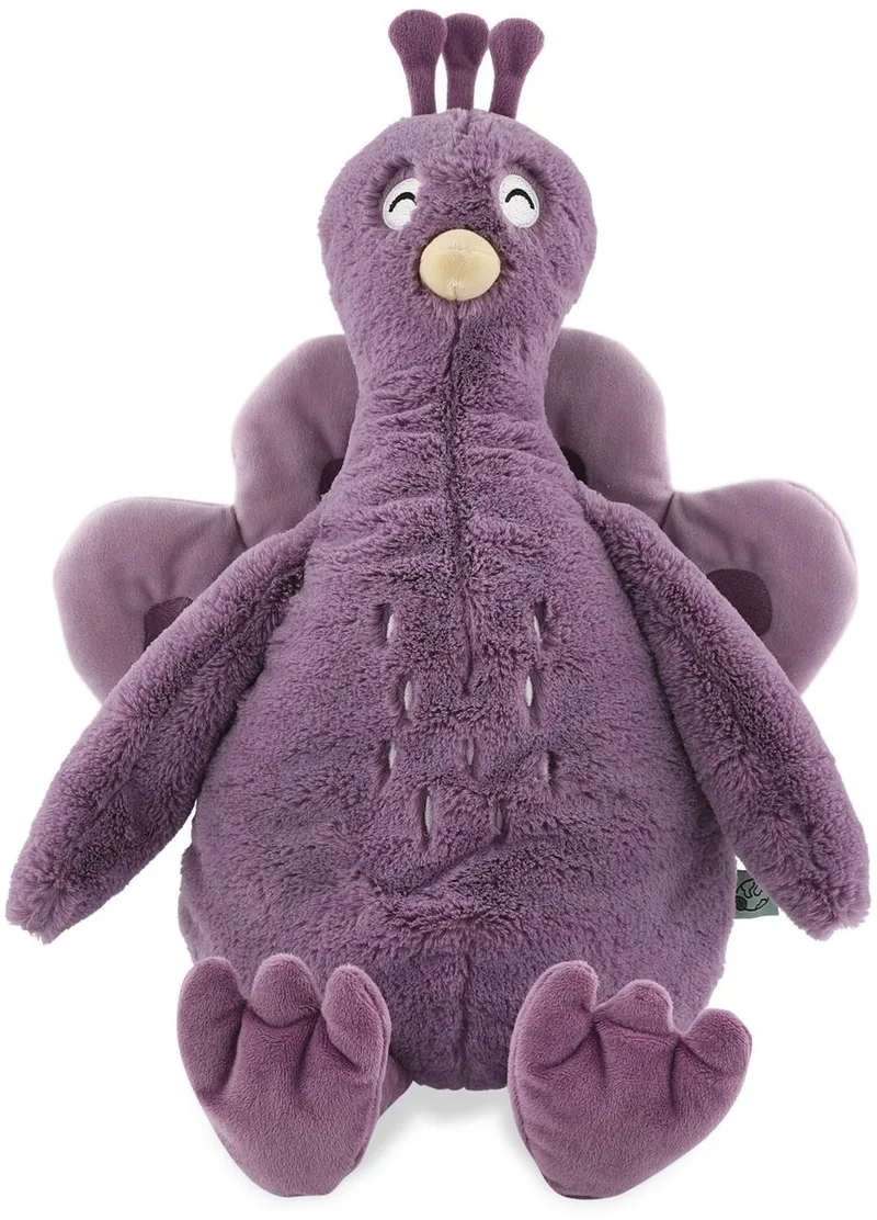 Knuffeldier Groot Mrs. Peacock – Zachte Knuffel van Gerecycleerde Materialen – 35 cm de Trixie en Violet – photo produit