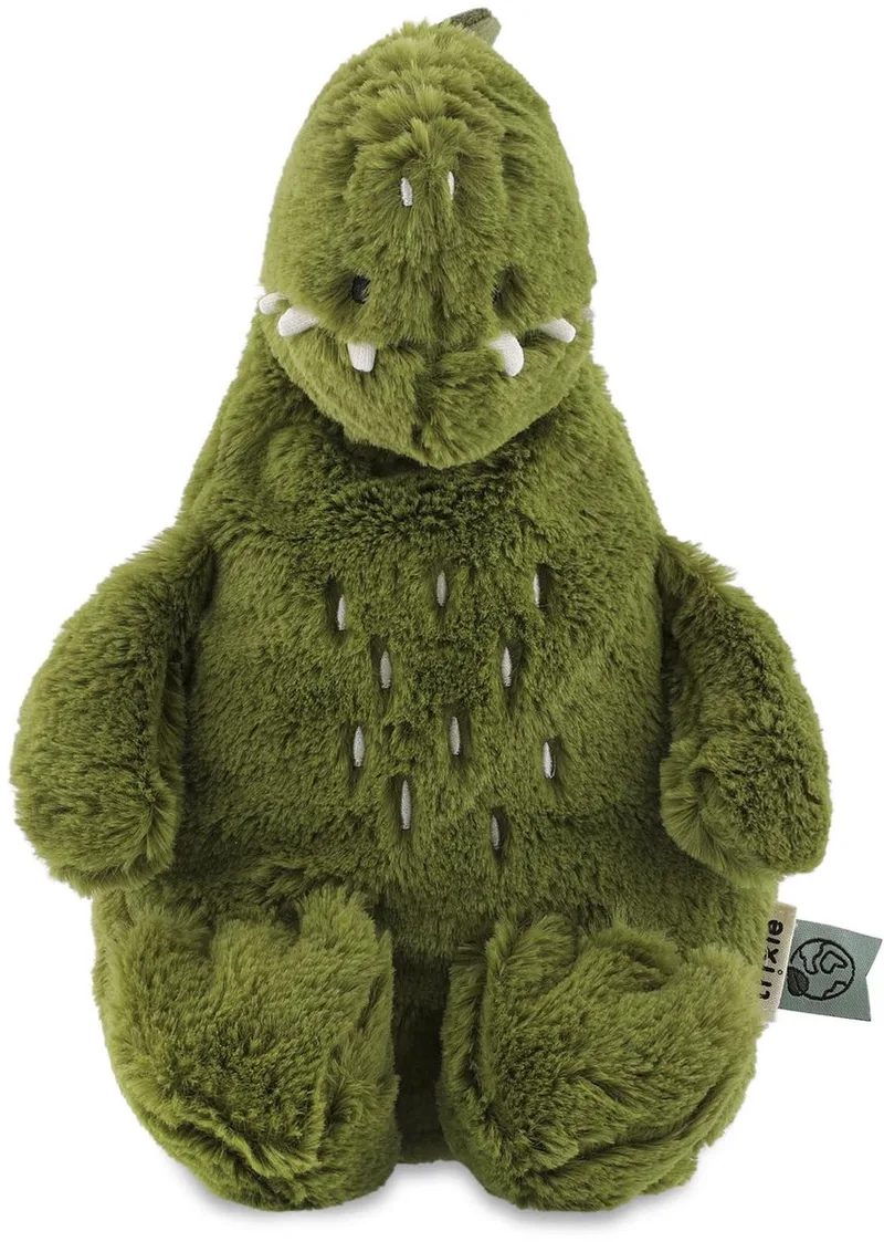 Knuffeldier Mr. Dino – Zachte Knuffel van Gerecycleerde Materialen – 25 cm by Trixie in Green – product photo