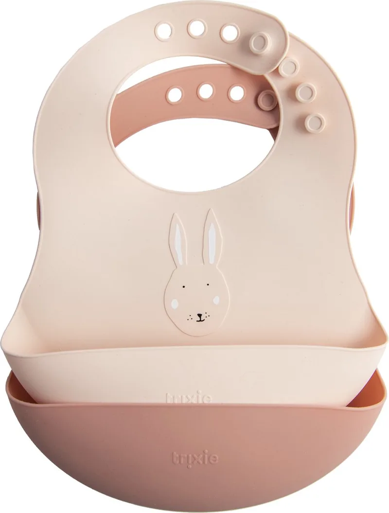 Siliconen slab 2-pack - Mrs. Rabbit - Makkelijk afwasbaar - 100% Food Grade Silicone - Roze van Trixie in Meerkleurig – productfoto