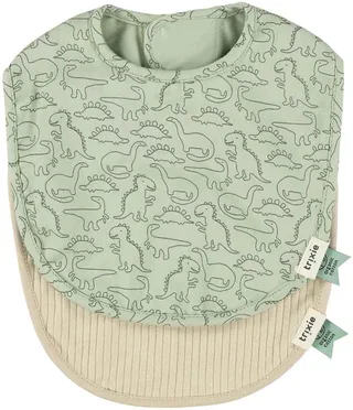 Slabbetje 2-pack mix - Daring Dino by Trixie in Green – product photo 1 of 4