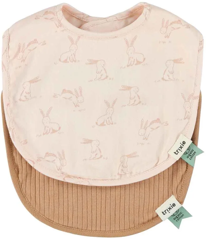 Slabbetje 2-pack mix - Rosy Rabbit van Trixie in Meerkleurig – productfoto