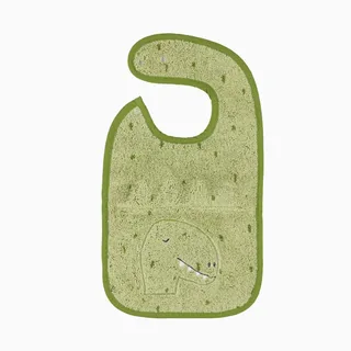 Slabbetje - Mr. Dino - Zachte Badstof - 100% Biologisch Katoen - Met Drukknopjes by Trixie in Green – product photo 2 of 3