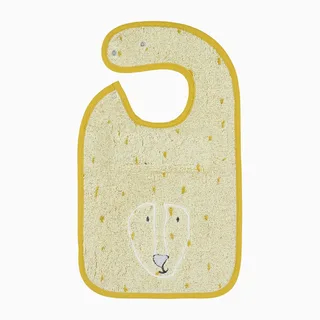 Slabbetje - Mr. Lion - Zachte Badstof - 100% Biologisch Katoen - Met Drukknopjes by Trixie in Yellow – product photo 3 of 4