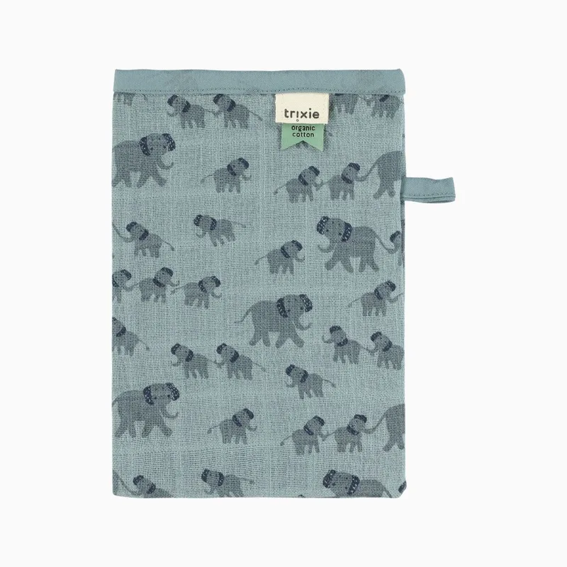 Tetra washandjes 3-pack mix - Enchanting Elephant- Zacht Tetra van Trixie in Meerkleurig – productfoto 4 van 4