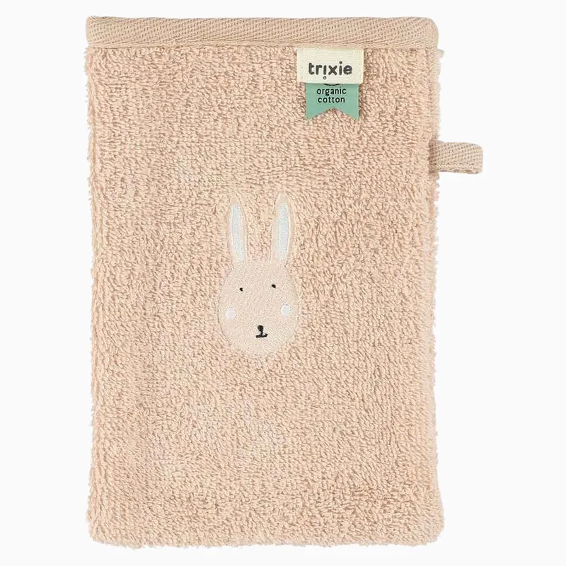 Washandje 2-pack - Aura Rabbit - Zacht Tetra van Trixie in Bruin, Roze – productfoto 2 van 3
