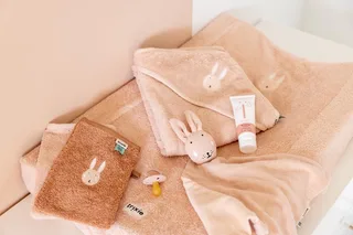 Washandje 2-pack - Aura Rabbit - Zacht Tetra van Trixie in Bruin, Roze – productfoto 1 van 3
