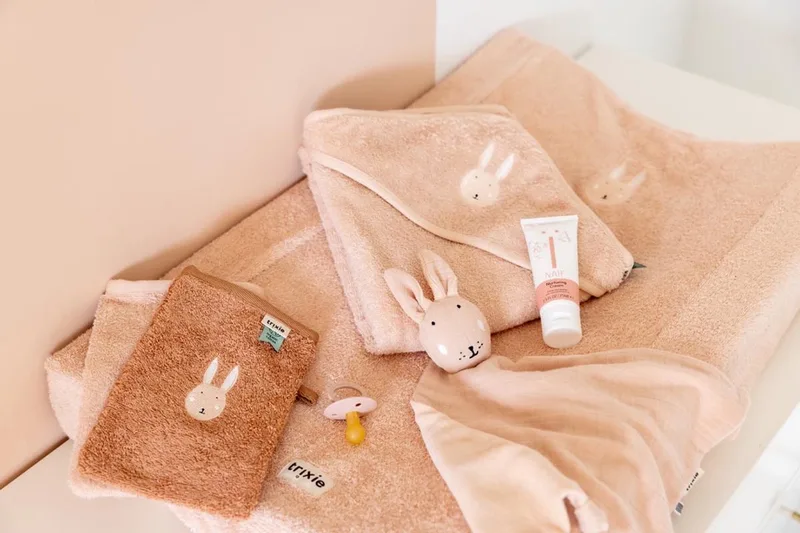 Washandje 2-pack - Aura Rabbit - Zacht Tetra van Trixie in Bruin, Roze – productfoto 1 van 3