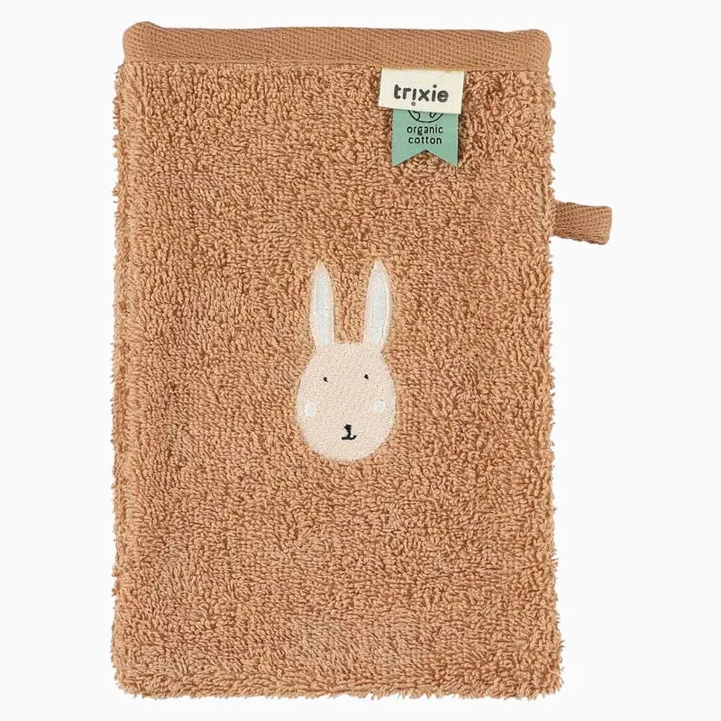 Washandje 2-pack - Aura Rabbit - Zacht Tetra van Trixie in Bruin, Roze – productfoto 3 van 3
