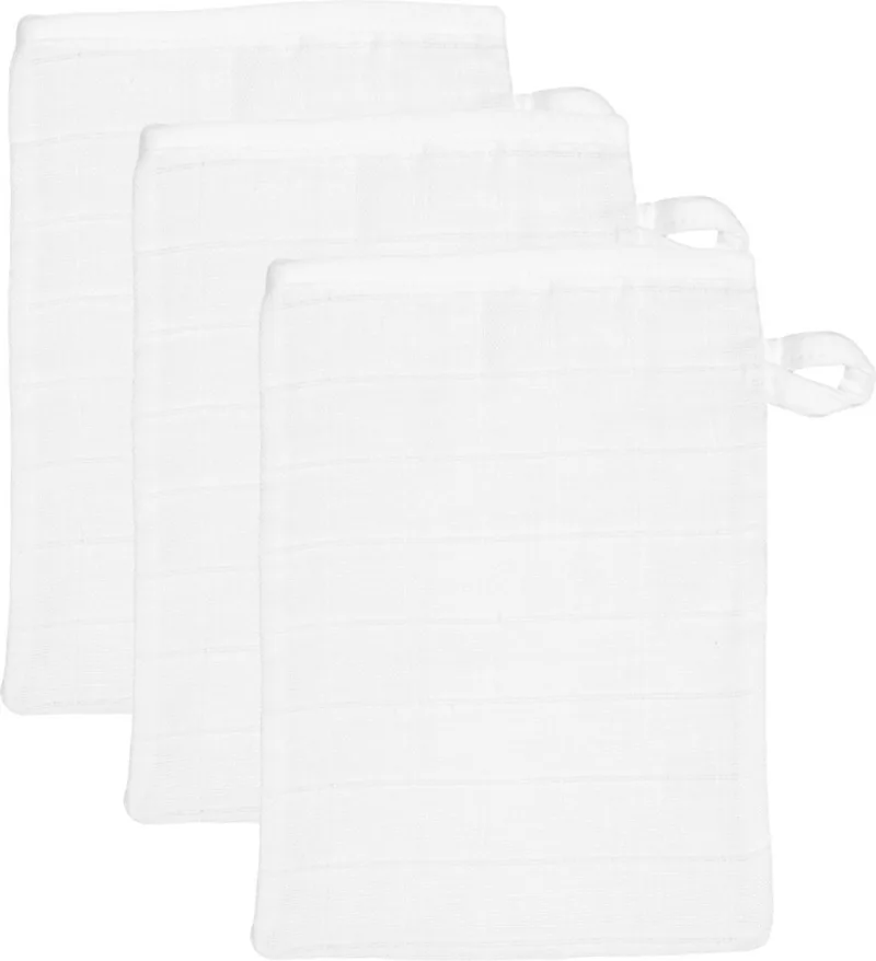 Blush & Blossom 15 x 21 cm 3 Stuks Hydrofiel Washandjes TR-BB443405 van Tryco in Wit – productfoto