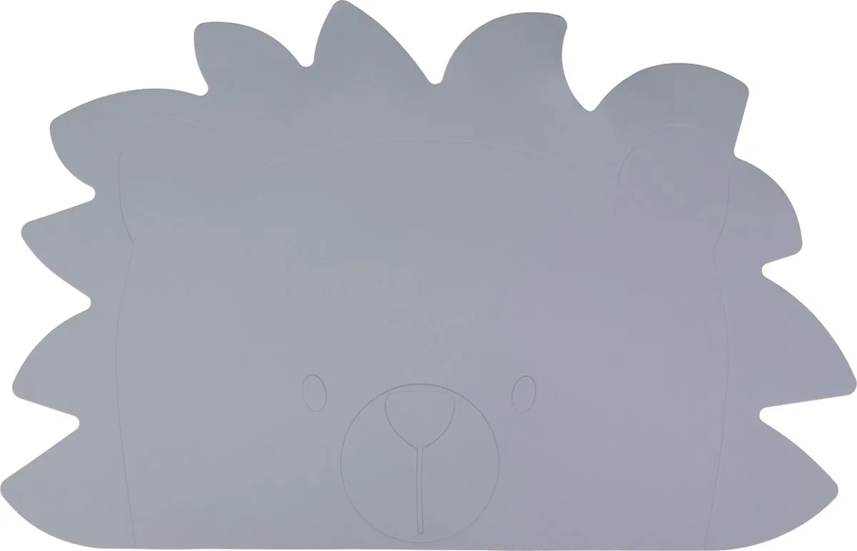 Lion Dusty Blue Siliconen Placemat de Tryco en Dusty Blue, Bleu – photo produit