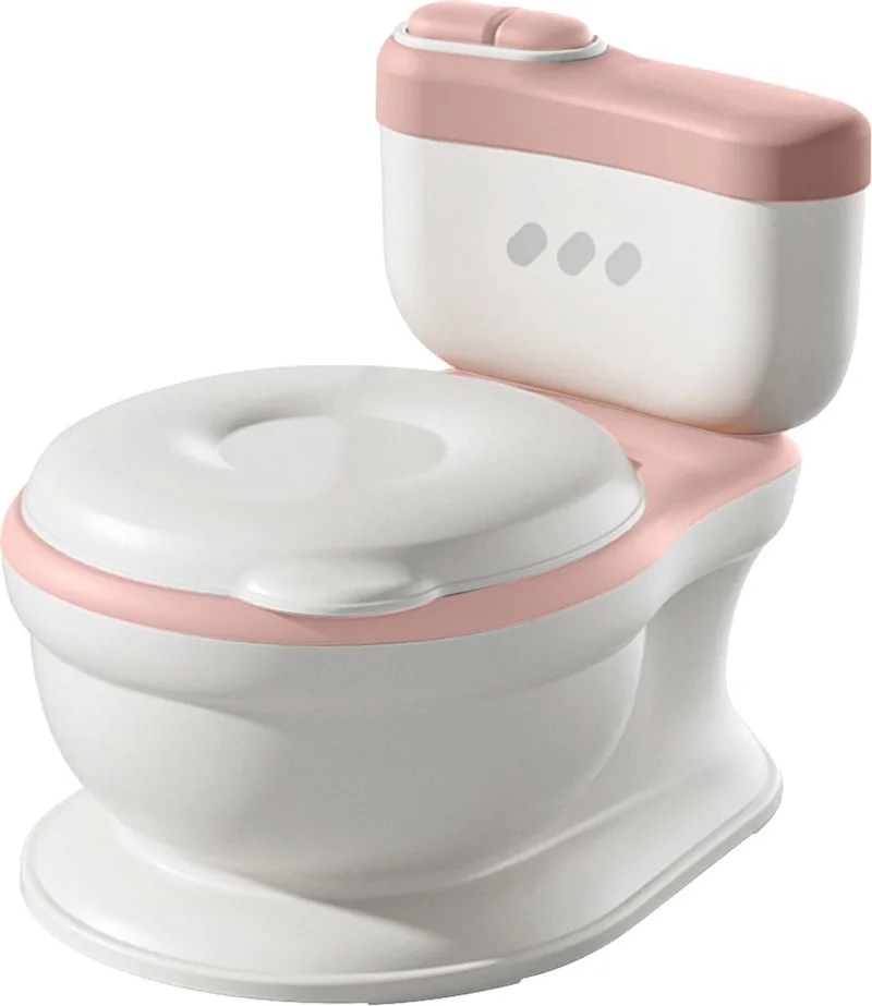 Potje met Geluid - Kinder Toilet - Potje Peuter - Plaspotje - Toilettrainer - Kinder WC - Pink / Roze van Tryco in Roze, Wit – productfoto