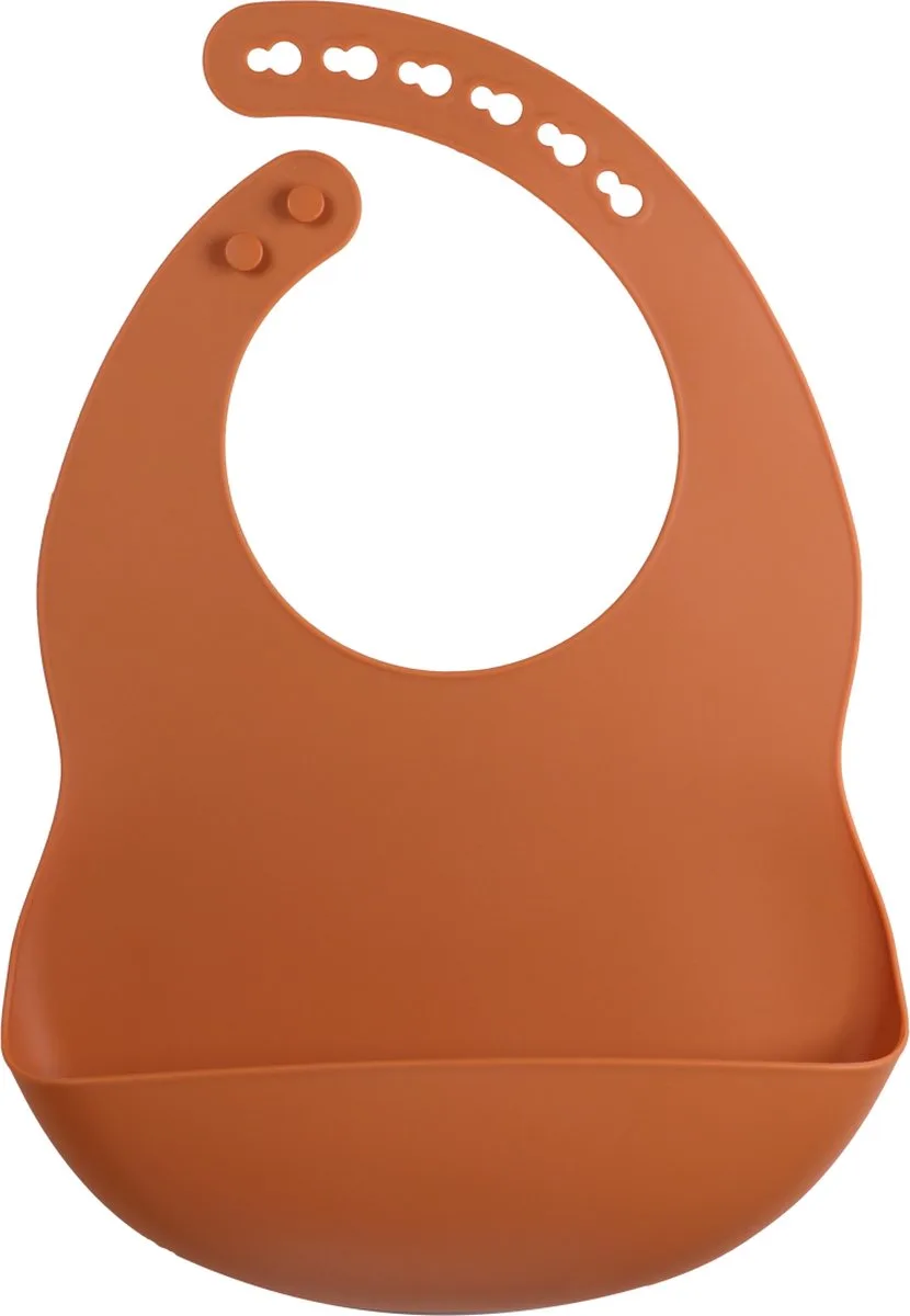 siliconen slab Sienna met opvangbakje en verstelbare sluiting. van Tryco in Sienna, Oranje – productfoto