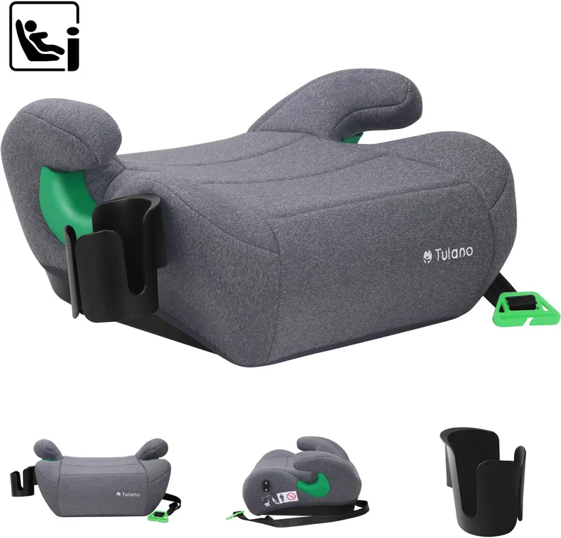 Cabby 25 Isofix Autostoelverhoger - Kinderzitje 125-150 cm von Tulano in Grau – Produktfoto