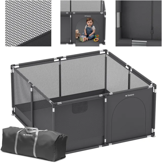 Cozy 20 - grondbox - kinderbox – 130x130 cm – voor binnen en buiten – ademend gaas – EN71-gecertificeerd – 6 tot 36 maanden