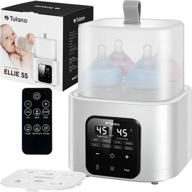 Ellie 55 Flessenwarmer - Baby Flesverwarmer en Sterilisator 8-in-1 - Wit
