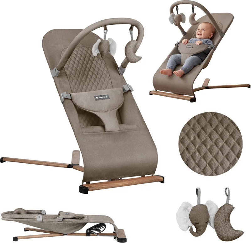 Moon 30 Comfortabel Wipstoeltje - Ergonomische Babywipper by Tulano in Beige – product photo
