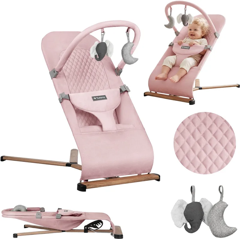 Moon 30 Comfortabel Wipstoeltje - Ergonomische Babywipper van Tulano in Roze – productfoto
