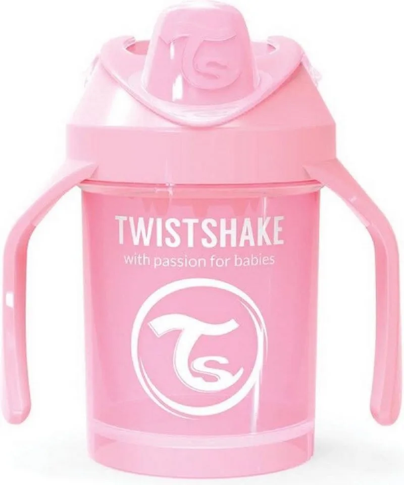 Babyflasche Trinkbecher - Mini Becher für Babys ab 4 Monaten 230 ml van Twistshake in Pink – productfoto