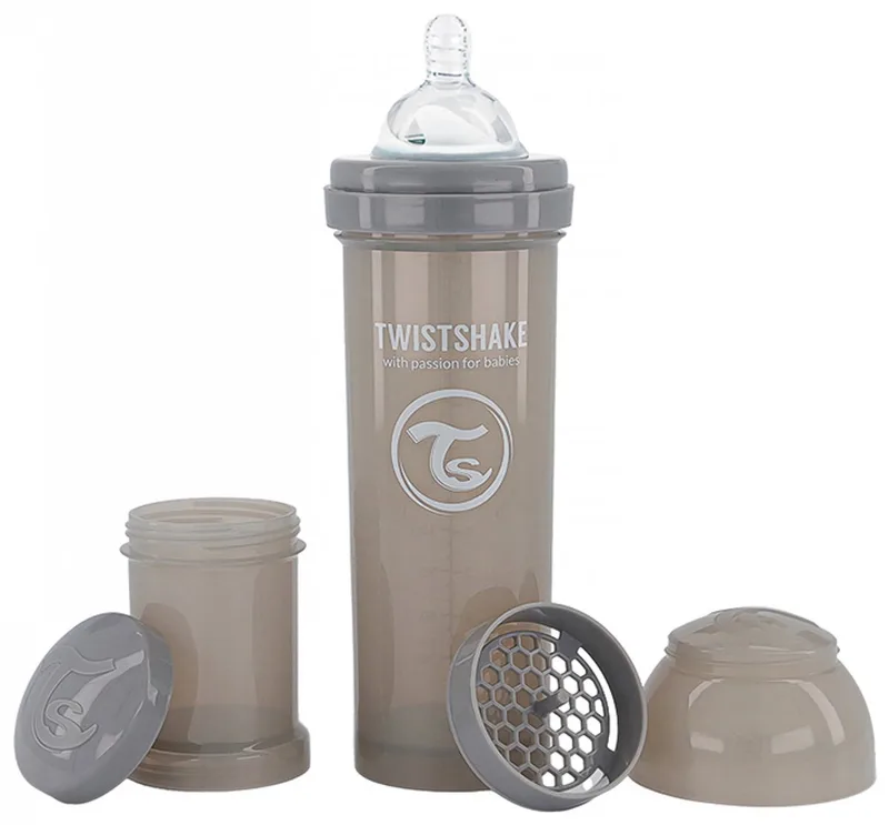 Babyfles Antikoliek 330Ml - Pastel de Twistshake en Grijs – photo produit
