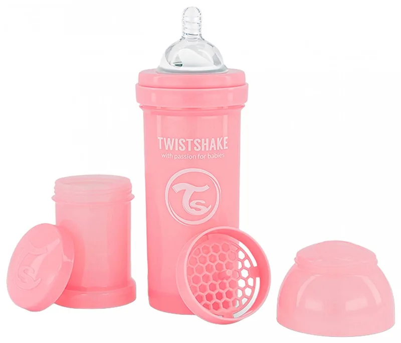 Drinkfles Twistshake Babyfles 260ml Pastel Pink fra Twistshake i Roze – produktbillede